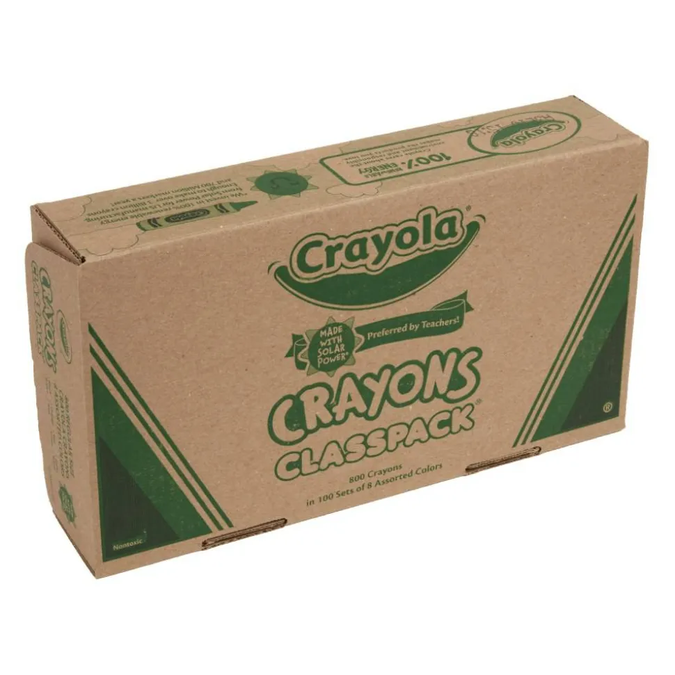 Crayola Classpack Standard Crayons, 8 Assorted Colors, Pack Of 800 Crayons