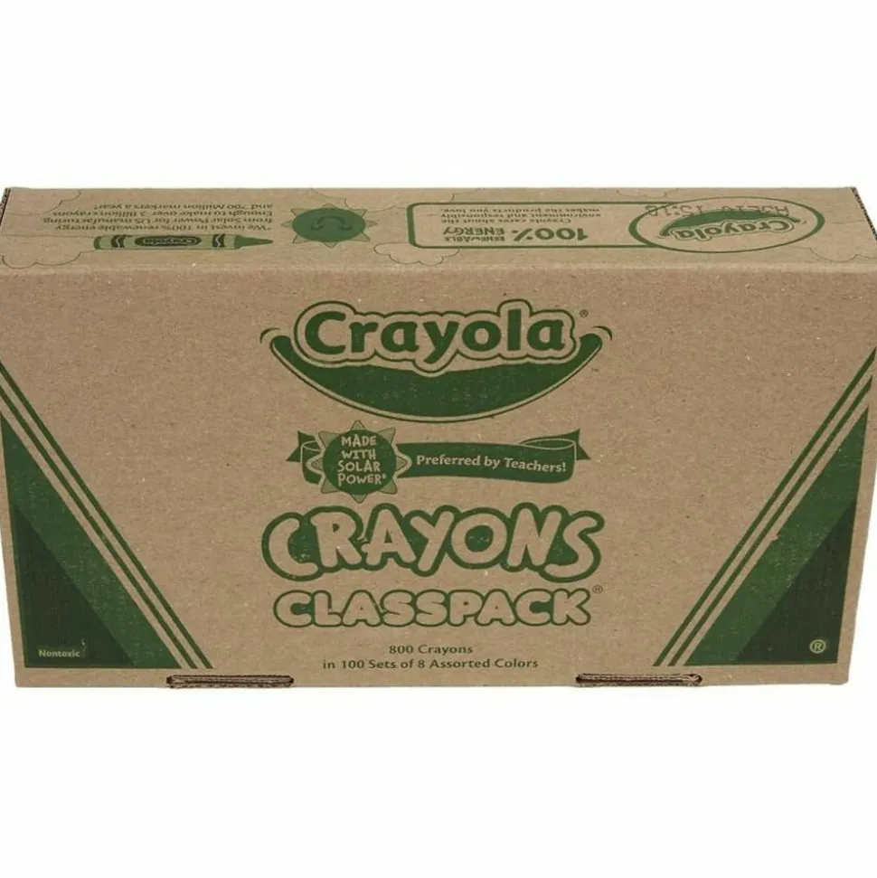 Crayola Classpack Standard Crayons, 8 Assorted Colors, Pack Of 800 Crayons