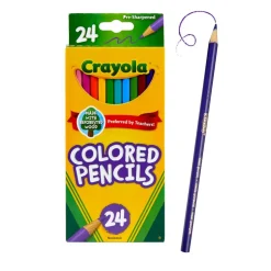Crayola Colored Pencils, Assorted Colors, Box Of 24 Color Pencils
