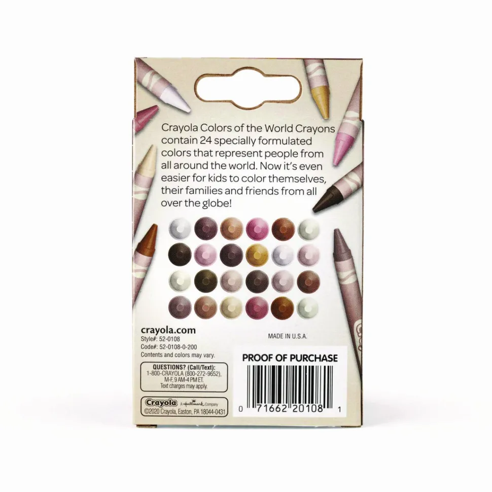 Crayola Colors Of The World Crayons, Assorted Colors, Pack Of 24 Crayons