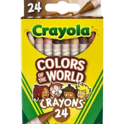 Crayola Colors Of The World Crayons, Assorted Colors, Pack Of 24 Crayons
