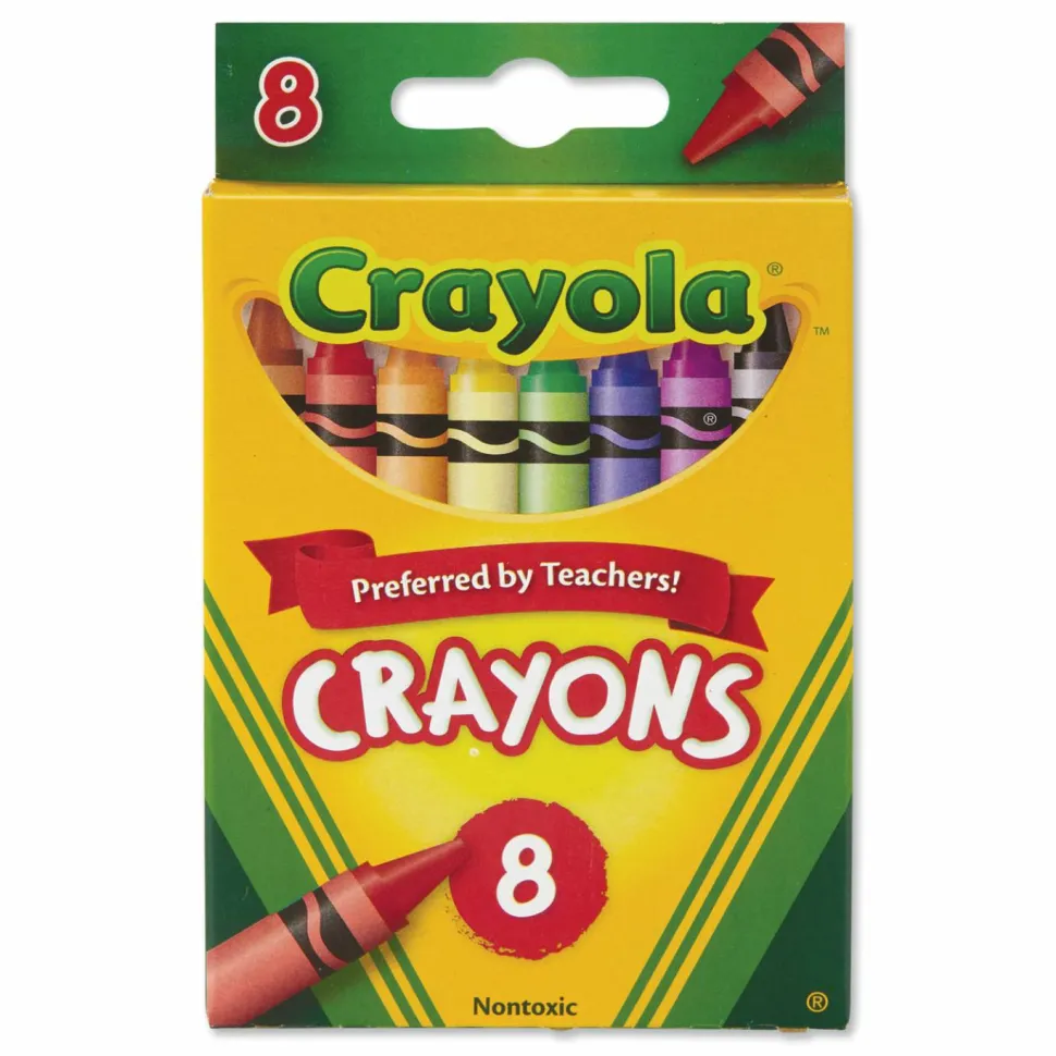 Crayola Crayons, Assorted Colors, Box Of 8 Crayons