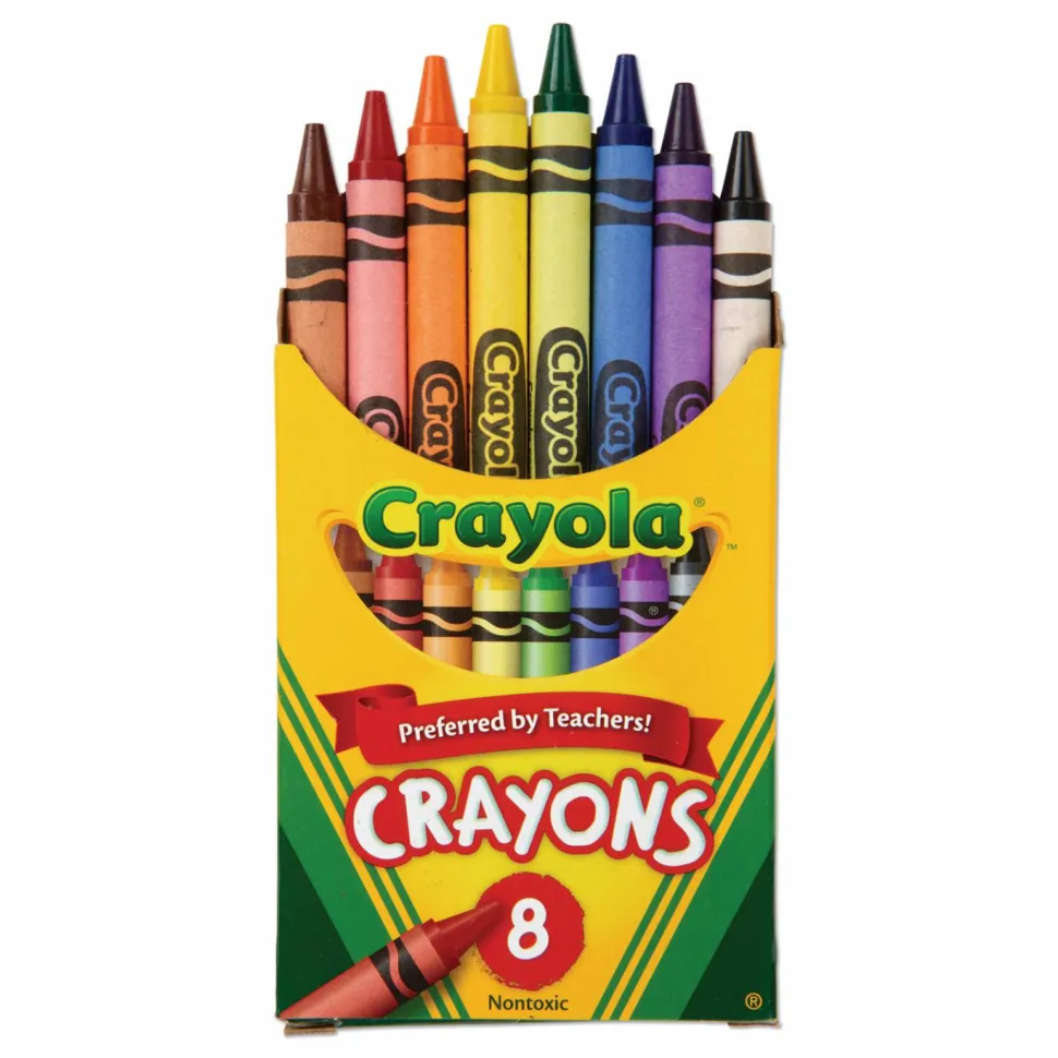 Crayola Crayons, Assorted Colors, Box Of 8 Crayons