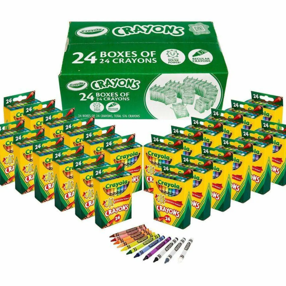 Crayola Crayons Bulk, 24 Crayons Per Pack, 24 Packs - 52-3036