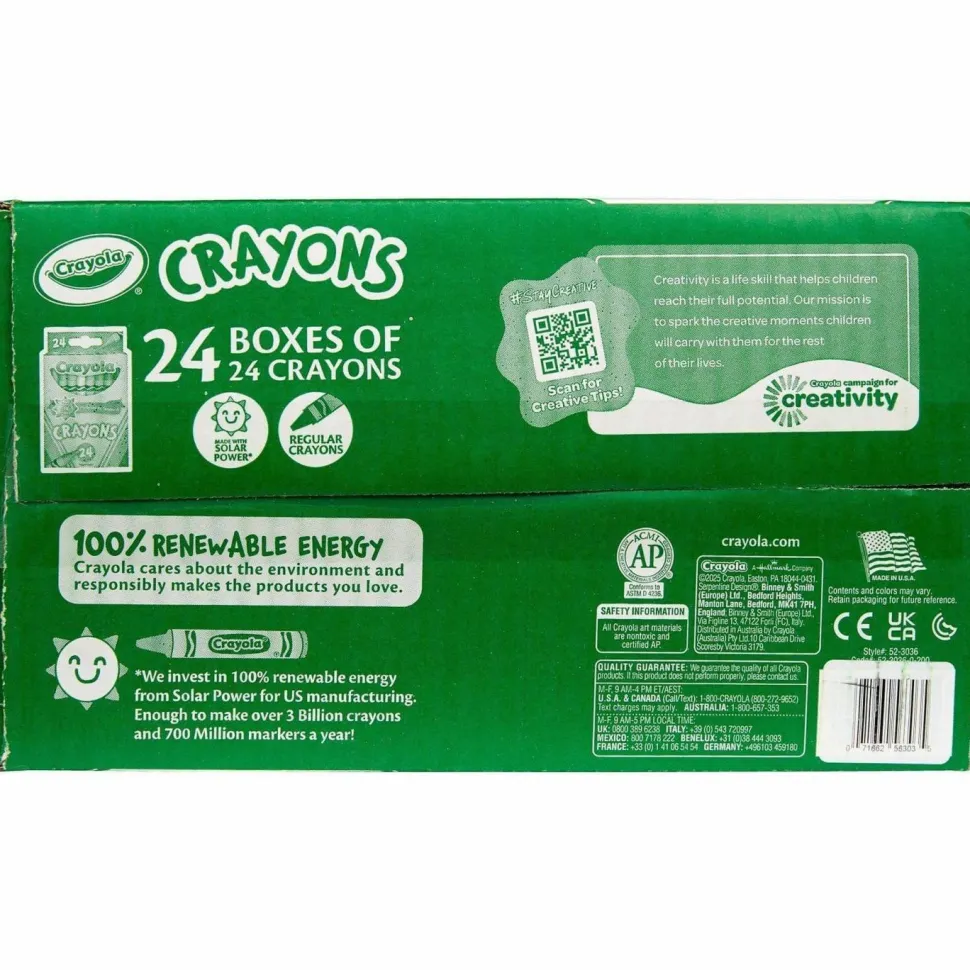 Crayola Crayons Bulk, 24 Crayons Per Pack, 24 Packs - 52-3036