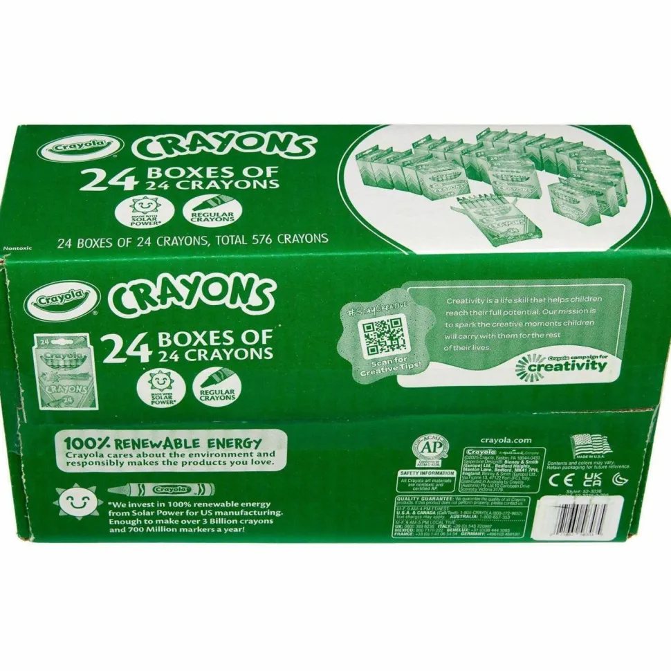 Crayola Crayons Bulk, 24 Crayons Per Pack, 24 Packs - 52-3036