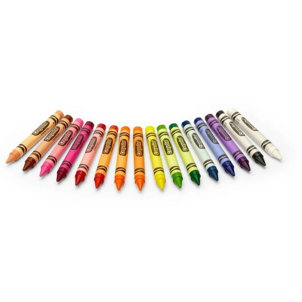 Crayola Crayons, Large, Assorted Colors, Box Of 16 Crayons