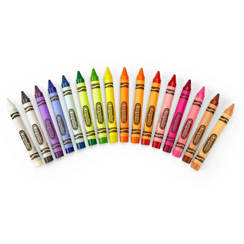 Crayola Crayons, Large, Assorted Colors, Box Of 16 Crayons