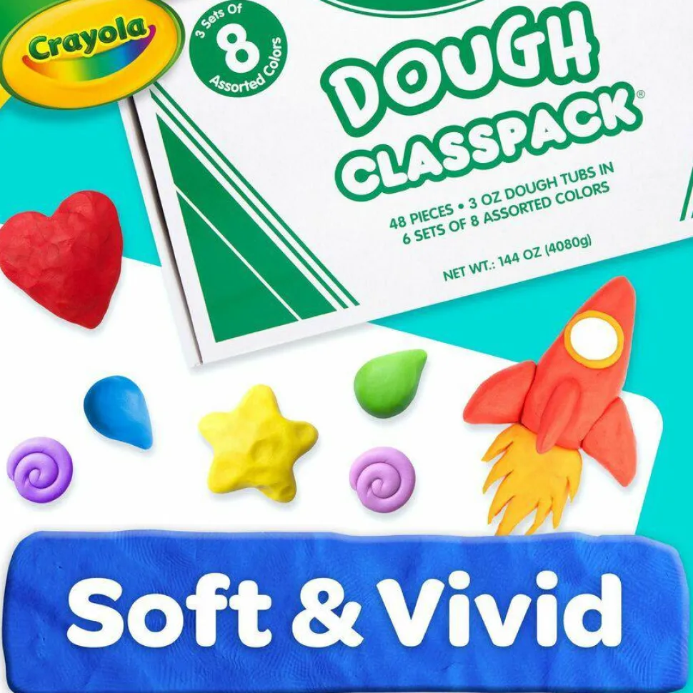 Crayola Dough Classpack, 3 oz, 8 Assorted Colors