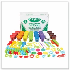 Crayola Dough Classpack, 3 oz, 8 Assorted Colors with 81 Modeling Tools