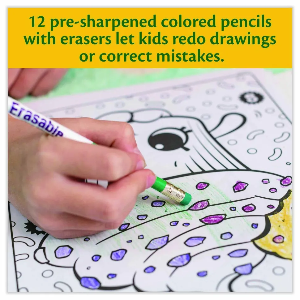 Crayola Erasable Colored Pencils, Pack Of 12 Pencils