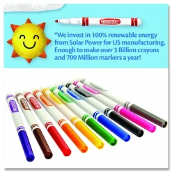 Crayola Fine Line Markers, Assorted Classic Classpack, Pack Of 10