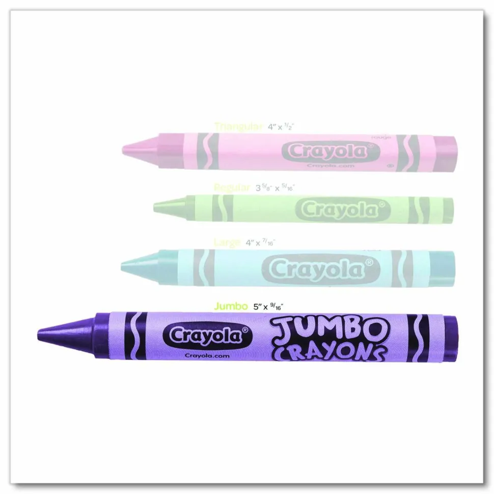 Crayola Jumbo Crayons, Assorted Colors, Box Of 8 Crayons