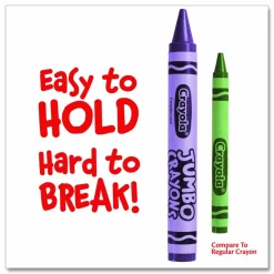 Crayola Jumbo Crayons, Assorted Colors, Box Of 8 Crayons