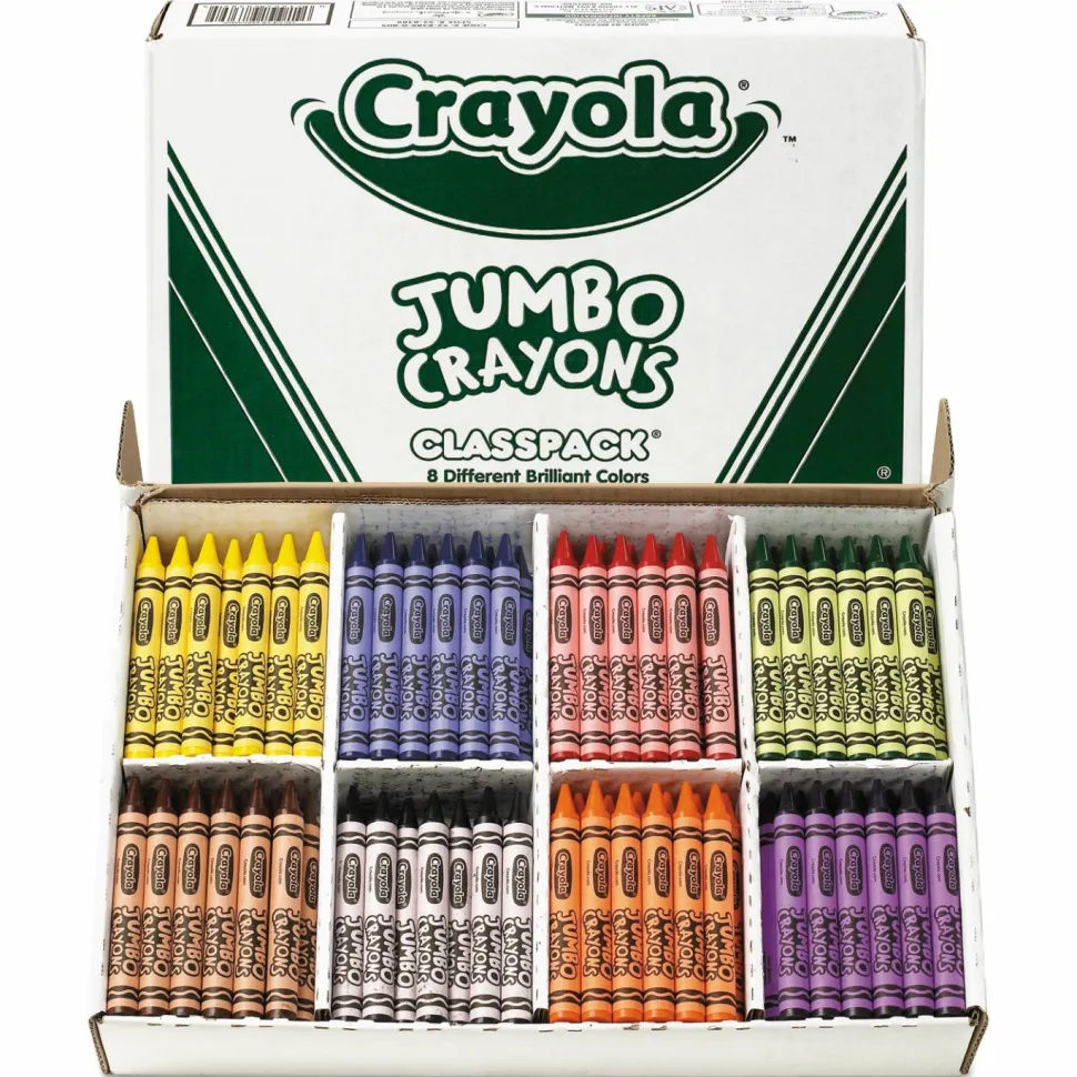 Crayola Jumbo Crayons Classpack, Assorted Colors, Box Of 200 Crayons