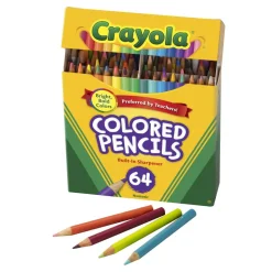 Crayola Kids' Color Choice Short Color Pencil Set, Box Of 64