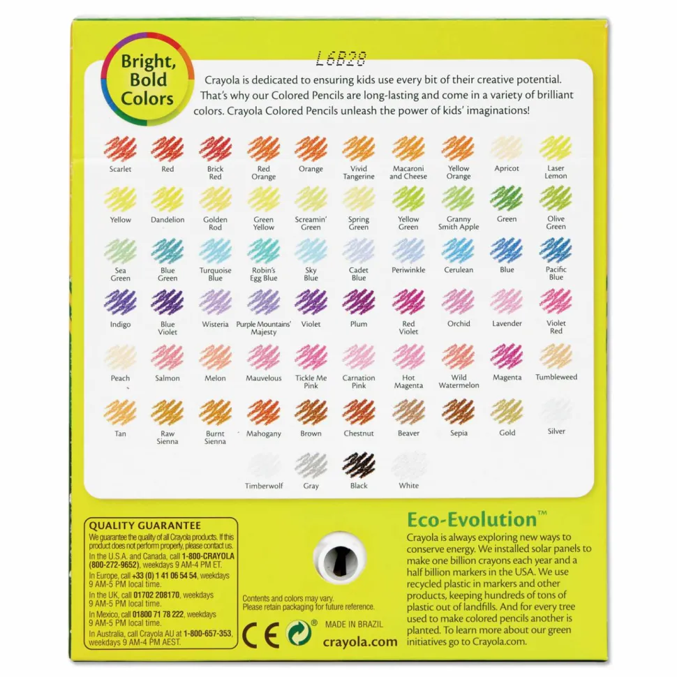 Crayola Kids' Color Choice Short Color Pencil Set, Box Of 64