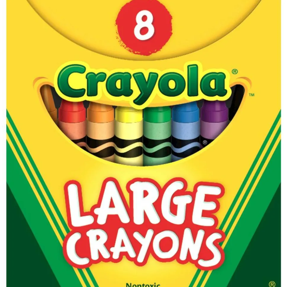 Crayola Large Crayon Set, Assorted Colors, Box Of 8