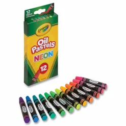 Crayola Neon Oil Pastels, 12 Assorted Colors, 12/Pack