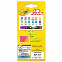 Crayola Neon Oil Pastels, 12 Assorted Colors, 12/Pack