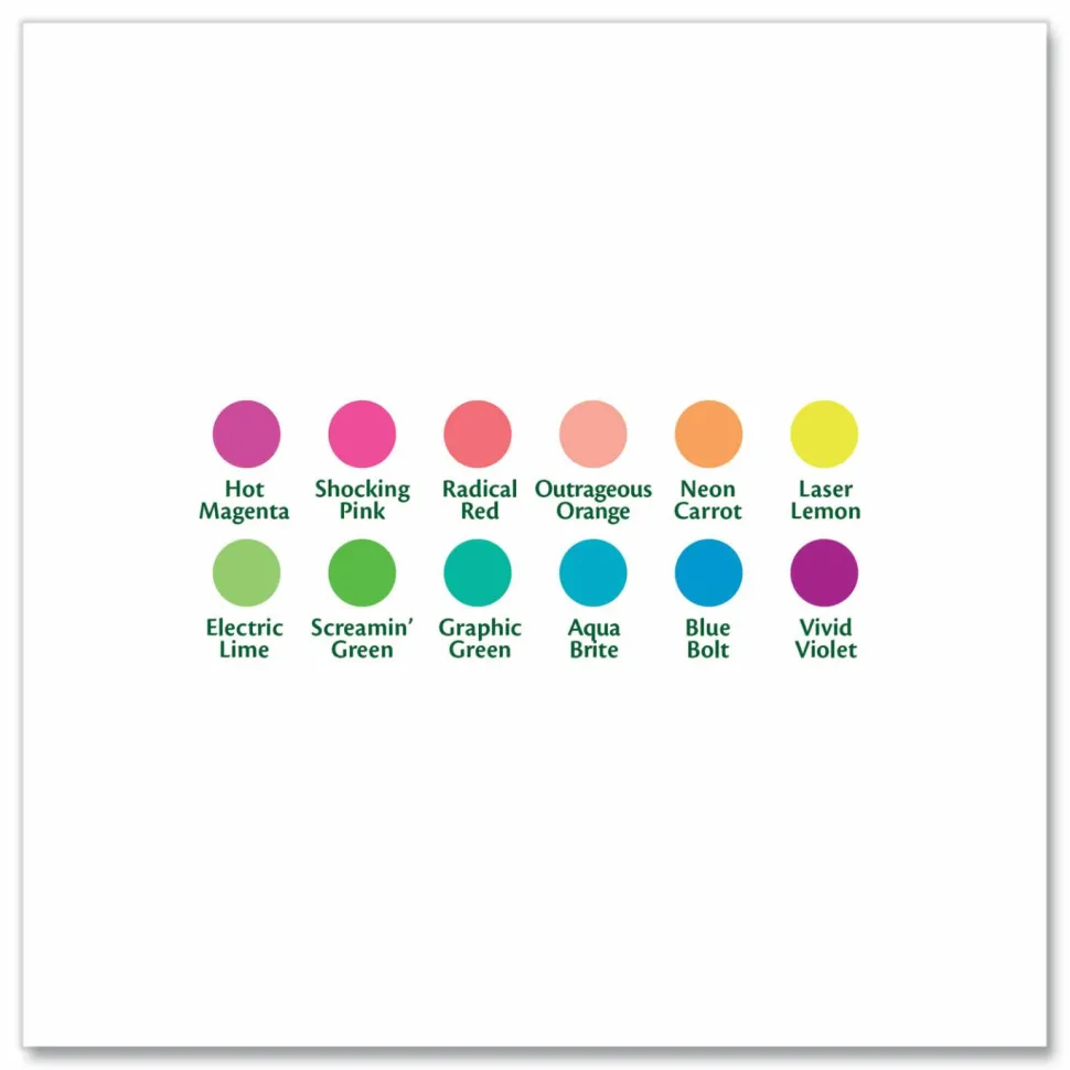 Crayola Neon Oil Pastels, 12 Assorted Colors, 12/Pack