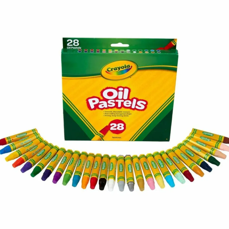 Crayola Oil Pastels, Assorted Colors, Set Of 28 Pastels
