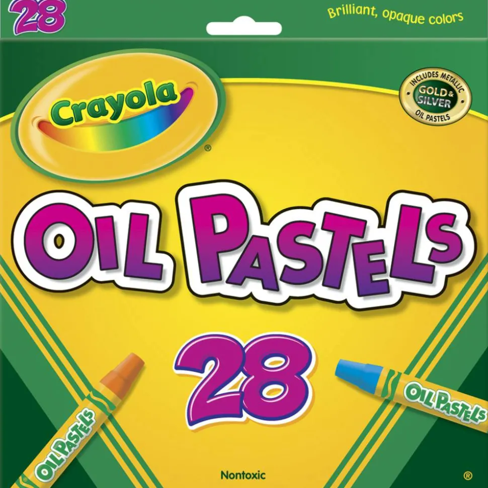 Crayola Oil Pastels, Assorted Colors, Set Of 28 Pastels