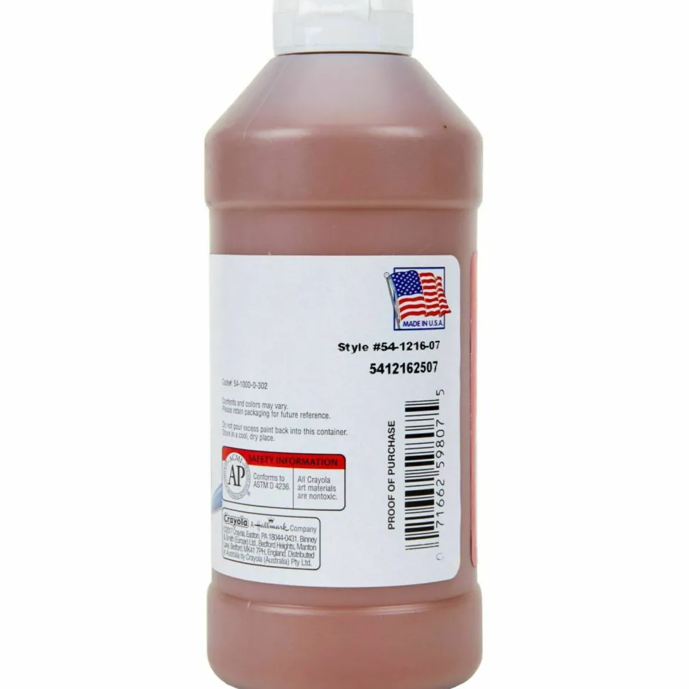 Crayola Premier Tempera Paint, Brown, 16 oz Bottle