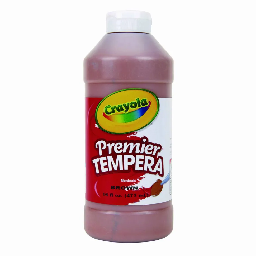 Crayola Premier Tempera Paint, Brown, 16 oz Bottle