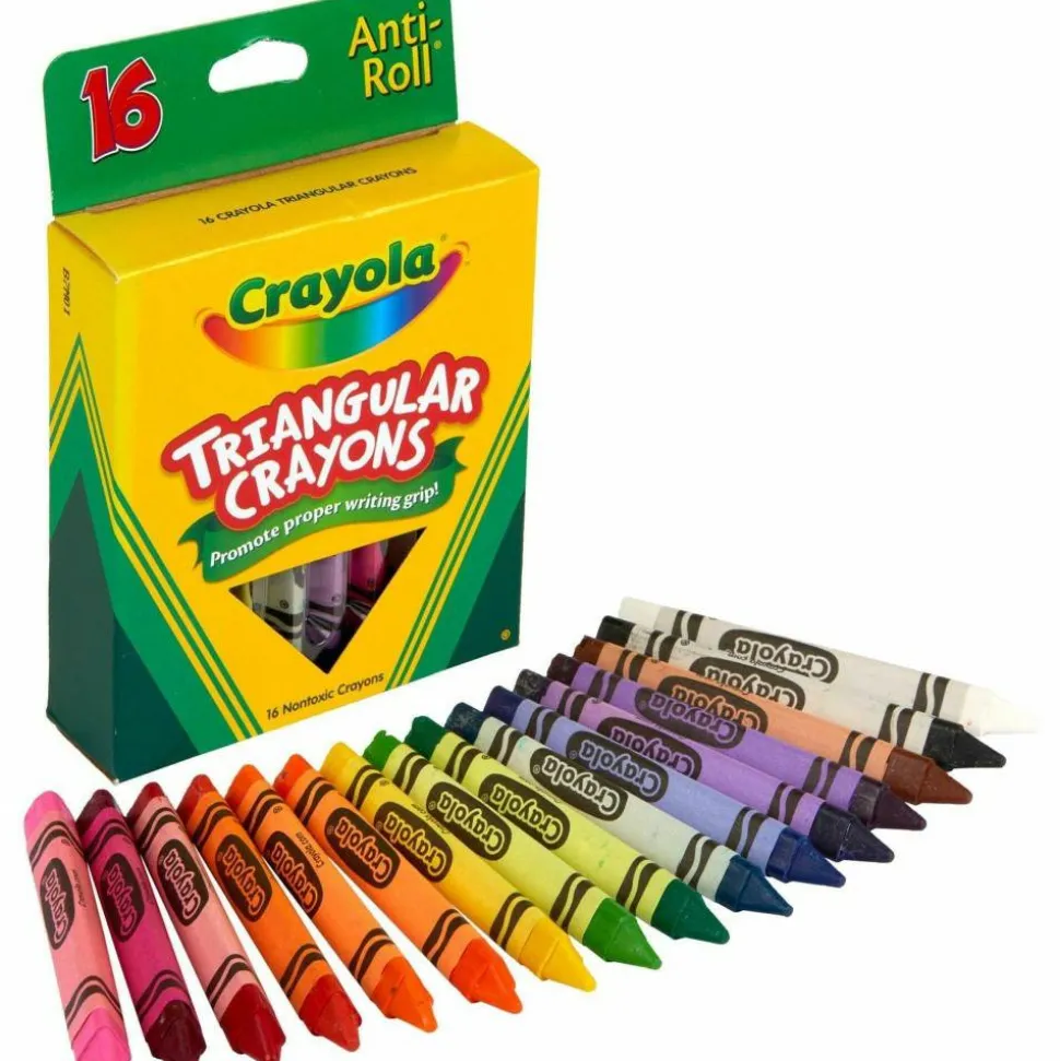 Crayola Triangular Crayons, Box of 16