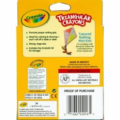 Crayola Triangular Crayons, Box of 16