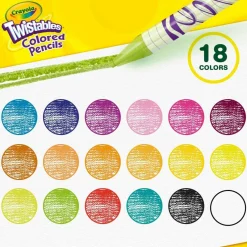 Crayola Twistables Color Pencils, Assorted Colors, Set Of 18