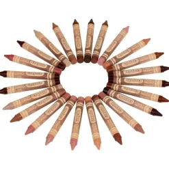 Crayola Ultra-Clean Washabe Large Crayons - Assorted, Almond, Rose, Gold - 24 / Pack