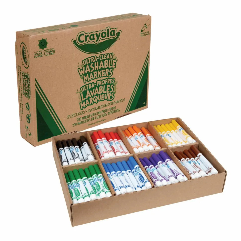 Crayola Washable Broad-Line Marker Classpack, Pack Of 200