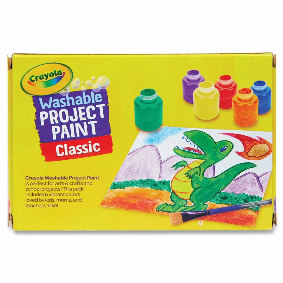 Crayola Washable Paint, 2 Oz, Pack Of 6