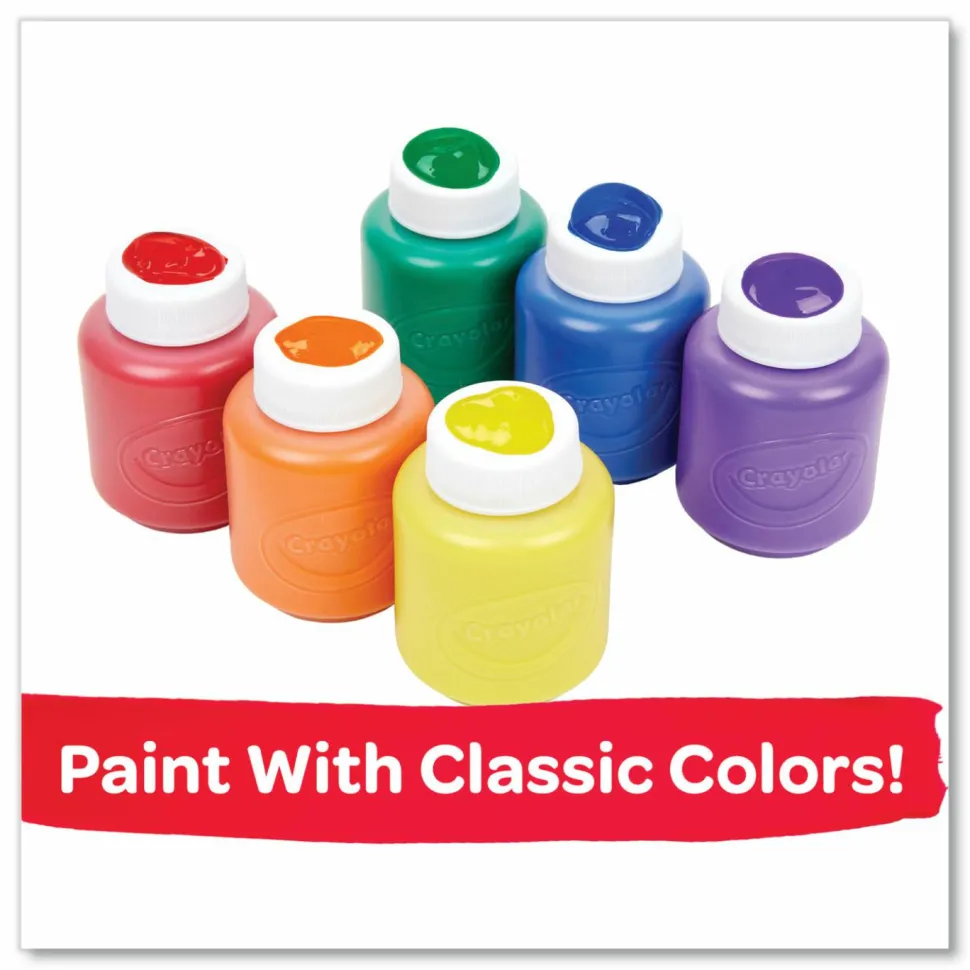 Crayola Washable Paint, 2 Oz, Pack Of 6