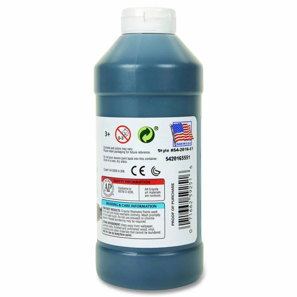 Crayola Washable Paint, Black, 16 Oz
