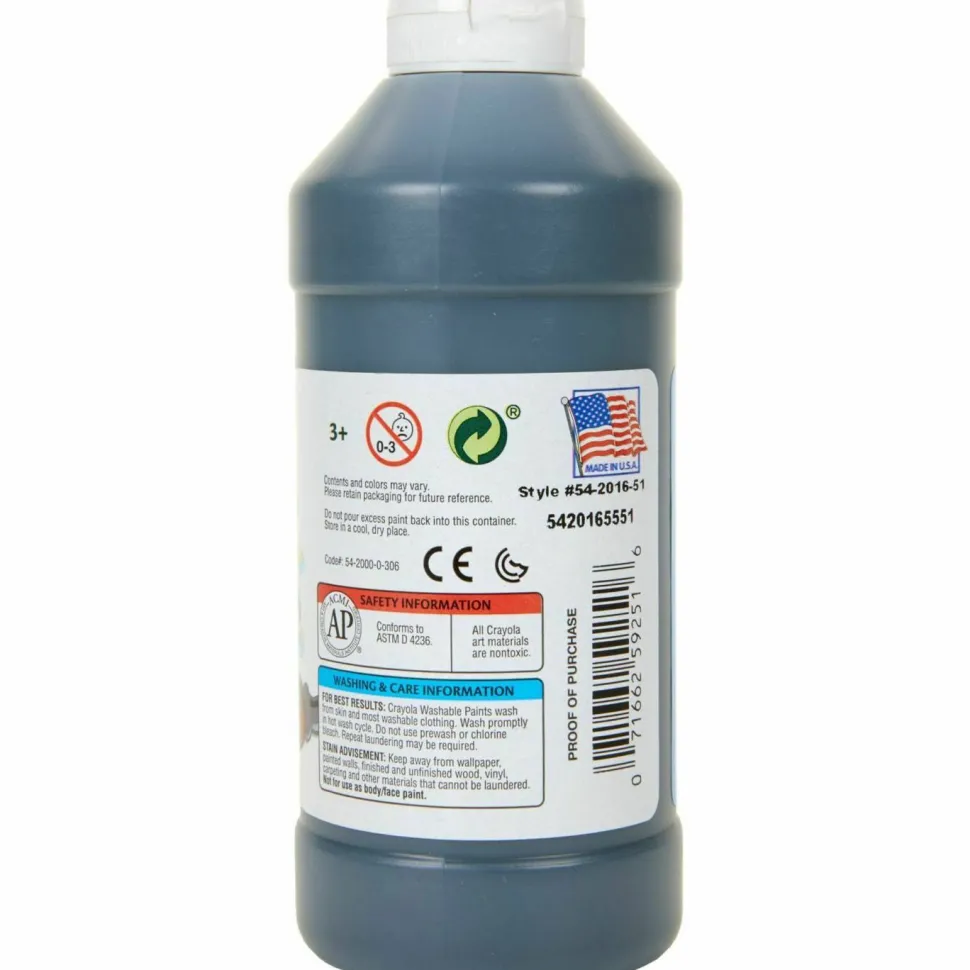 Crayola Washable Paint, Black, 16 Oz
