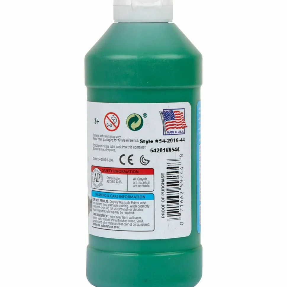 Crayola Washable Paint, Green, 16 Oz