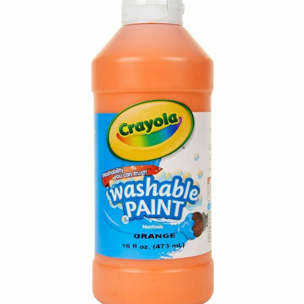 Crayola Washable Paint, Orange, 16 Oz
