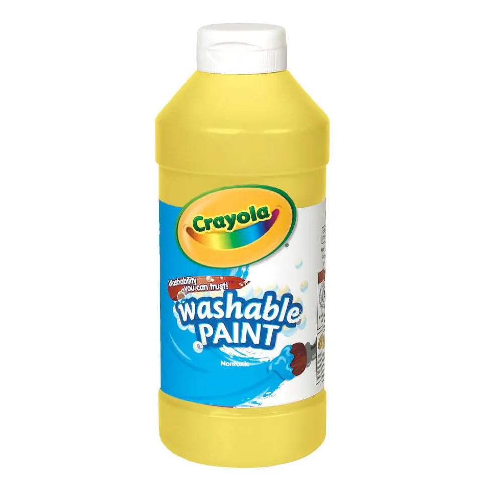 Crayola Washable Paint, Yellow, 16 Oz