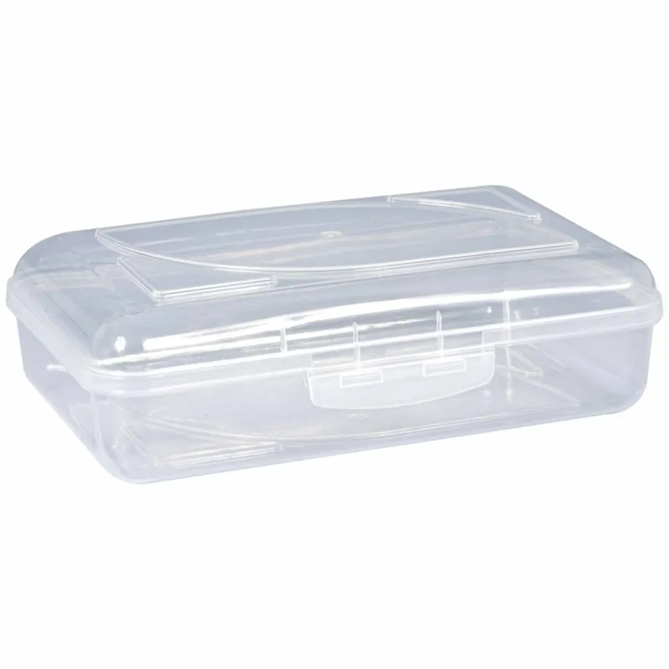 Cra-Z-Art Plastic School Box, 2-3/16”H x 5-3/16”W x 8”D, Clear