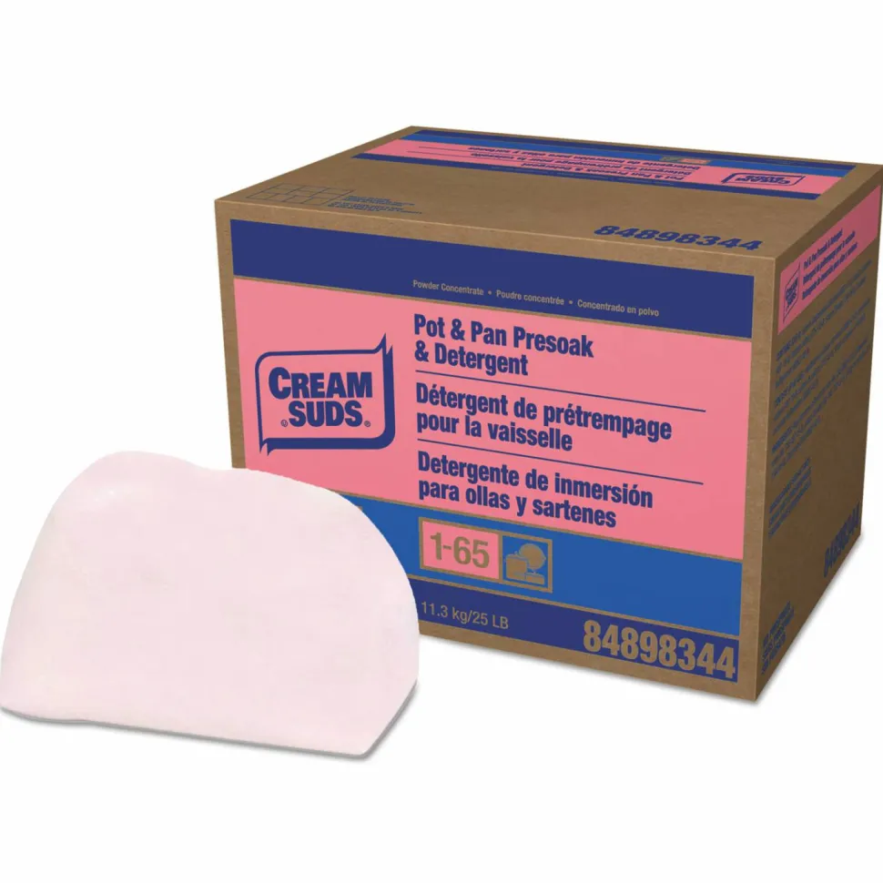 Cream Suds Manual Pot and Pan Presoak and Detergent without Phosphate, Baby Powder Scent, Powder, 25 lb Box