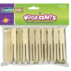 Creativity Street Flat-Slotted Clothespins