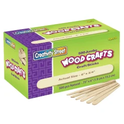 Creativity Street Wood Crafts Jumbo Craft Sticks, 6