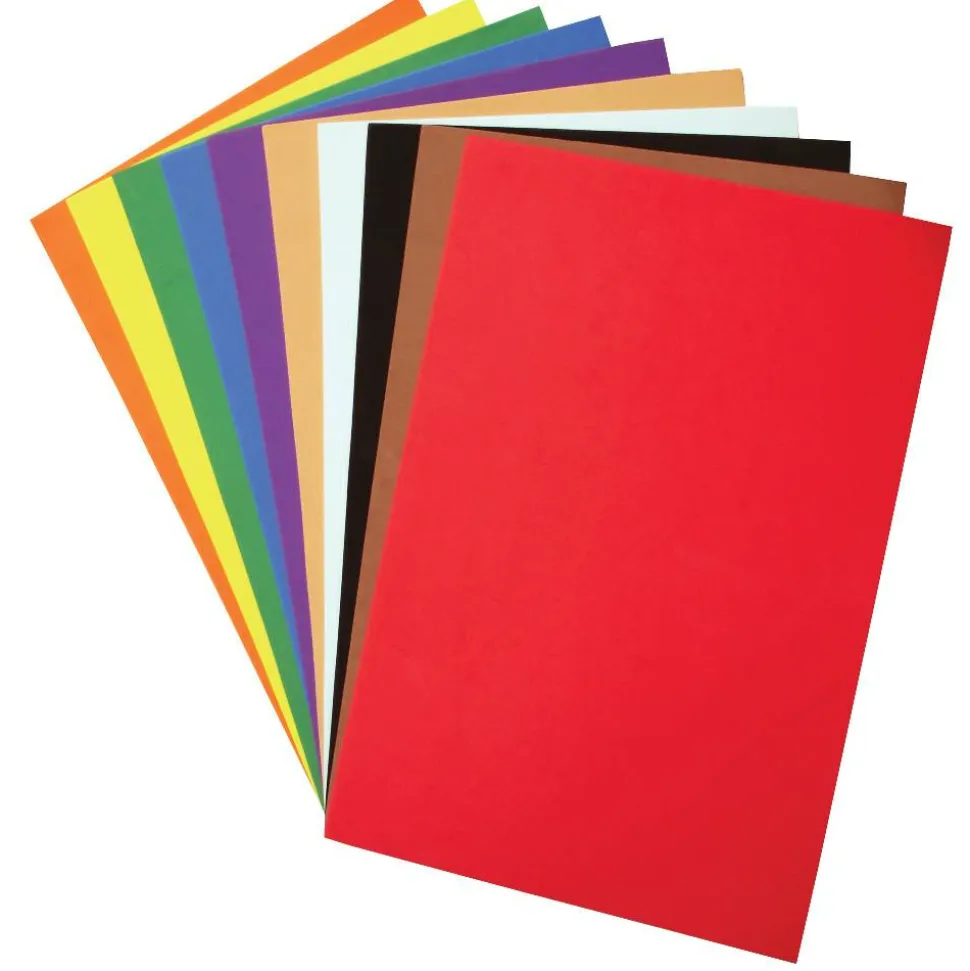 Creativity Street Foam Sheets, 12" x 18", Pack Of 10, Assorted Colors