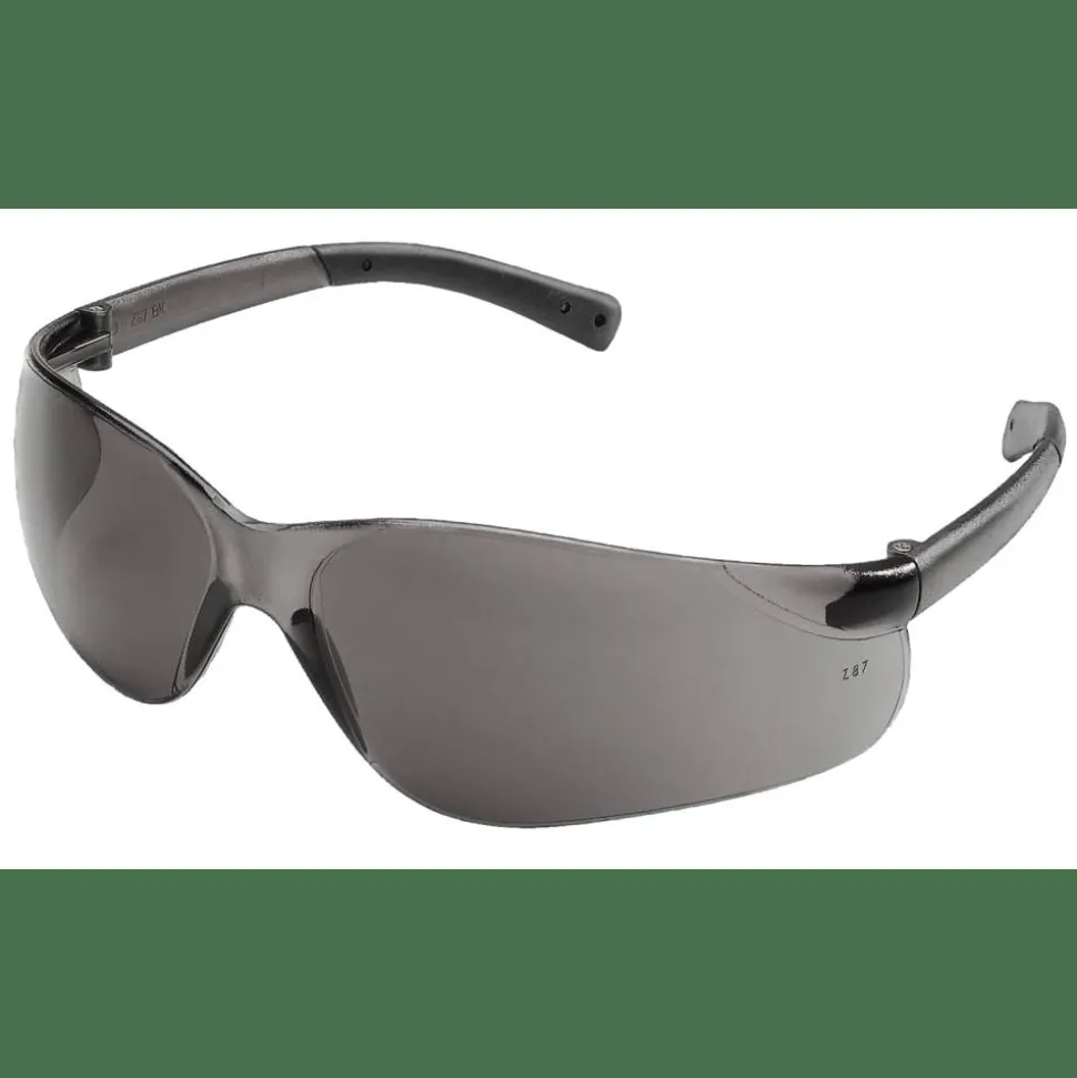 Crews BearKat Safety Glasses, Wraparound, Gray Lens