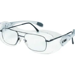Crews Law Over-The-Glasses Safety Glasses, Gray Frames, Clear Antifog Lenses