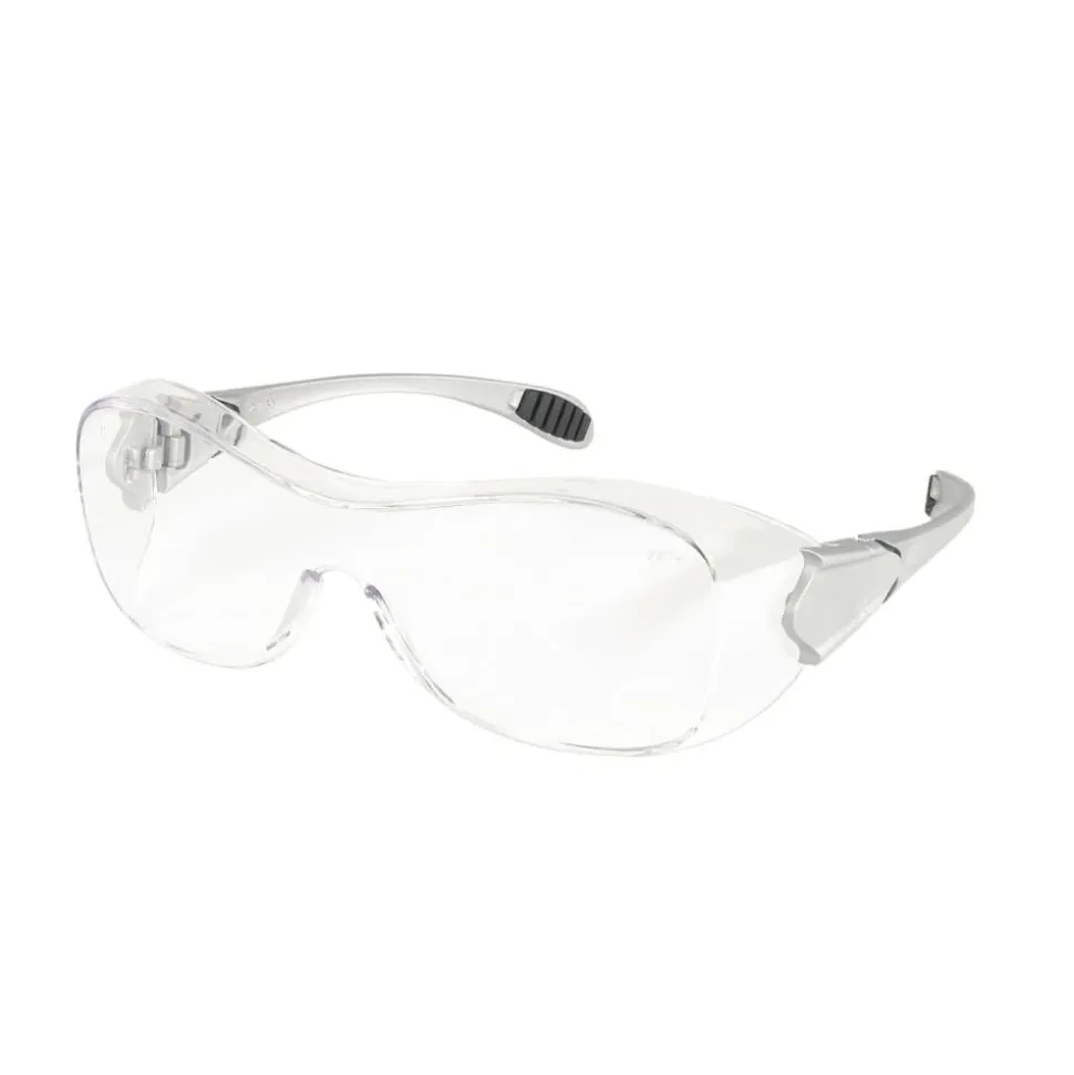 Crews Law Over-The-Glasses Safety Glasses, Gray Frames, Clear Antifog Lenses