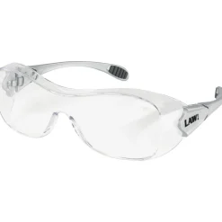 Crews Law Over-The-Glasses Safety Glasses, Gray Frames, Clear Antifog Lenses